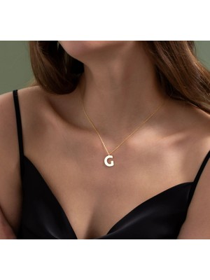 G Harf 14 Ayar Altın Kolye