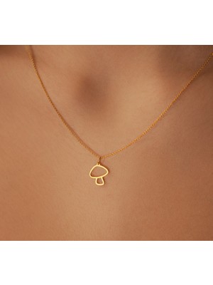 Mantar 14 Ayar Altın Kolye