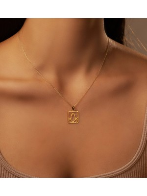 Kurbağa 14 Ayar Altın Kolye