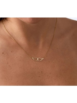 Melek Kanadı 14 Ayar Altın Kolye