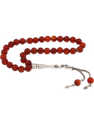 Doğal Taşlı Kauars Taşlı Gümüş Tesbih