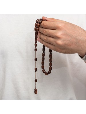 Sıkma Kehribar 925 Ayar Gümüş Tesbih