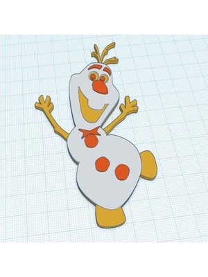 BYR Duvarda Hediyelik Eşya Mıknatısı. Frozen Karikatürden Olaf. (Plastik Aparattır!!!)