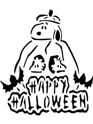 BYR Snoopy Cadılar Bayramı Şablonu (Plastik Aparattır!!!)