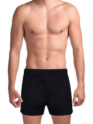 The Don Exclusive Yırtmaçlı Erkek Boxer Siyah