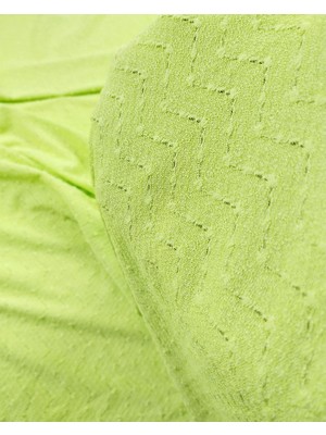 Neon Yeşil Renkte Örme (En 150 cm x Boy 195 Cm)