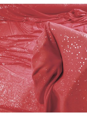 Lame Varaklı Kırmızı Renkte Fileen: 150 cm