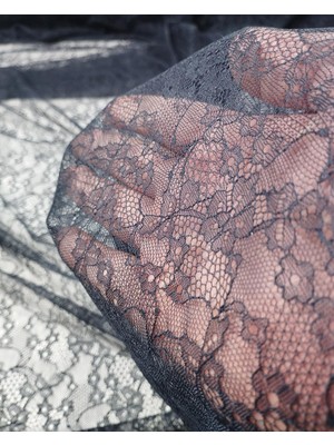 Lacivert Renkte Ince Dantel En: 140