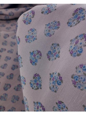 Mavi Kalp Desenli Tok Dokuma En: 150