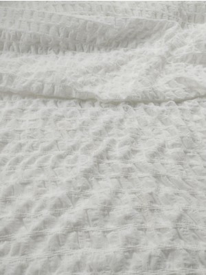 Beyaz Renkte Waffle Jarse (En  150 cm x Boy  300 Cm)