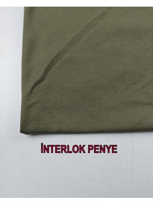Haki Renkte Interlok Örme (En 140 cm x Boy 175 Cm)