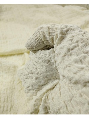 Krem Renkte Waffle Jarse (En  130 cm x Boy 250 Cm)