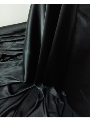 Siyah Renkte Saten Viskon (En  135 cm x Boy  200 Cm)