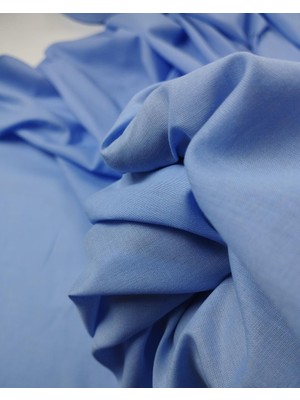 Açık Mavi Renkte Pamuk Vual En: 140