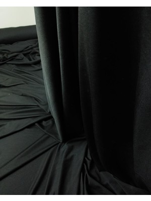 Siyah Renkte Ince Jarse (En 150 cm x Boy 340 Cm)