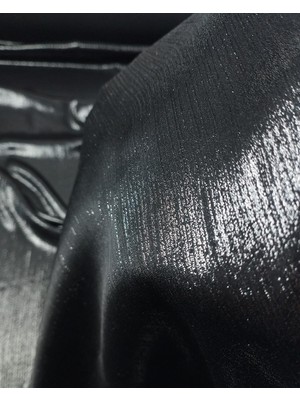 Siyah Üzeri Lame Varaklı Yoryo Saten Şifon En: 140