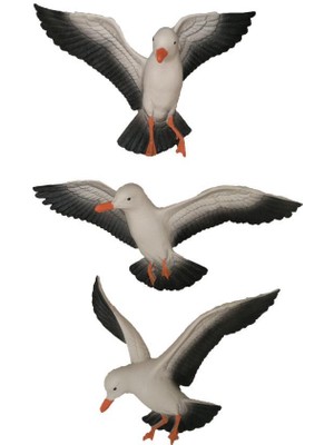 SUME Üçlü Kuş Duvar Süsü Dekoratif Üçlü Martı