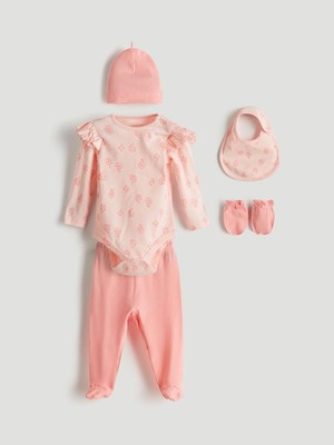 Penye Kız Bebek Hastane Çıkış Seti  (S5)