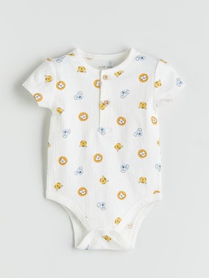 Baskılı Erkek Bebek Çıtçıtlı Bodysuit  (S5)