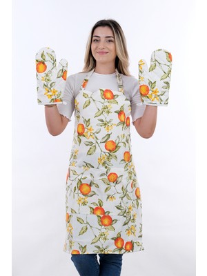 Sevilya Sweet 3lü Set Ayarlanabilir Askılı Cepli Mutfak Önlüğü Seti (2 ELDİVEN)