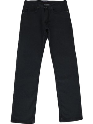 Denim  Cartel Fistan Store Erkek Füme Yüksek Bel Rahat Kesim Boru Paça Büyük Beden Jean Pantolon