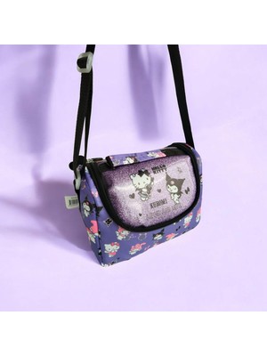 Orjinal Lisanslı Hello Kitty Friends Kuromi Termal Beslenme Çantası Mor 3261