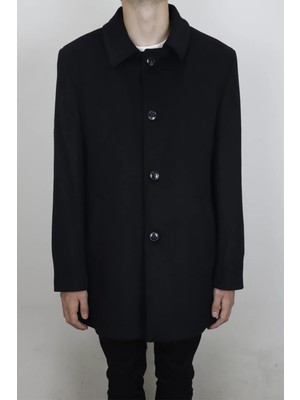 Pelikan Fistan Store Erkek Klasik Kesim Rahat Kalıp Düğmeli Büyük Beden Kışlık Kaşmir Kaban