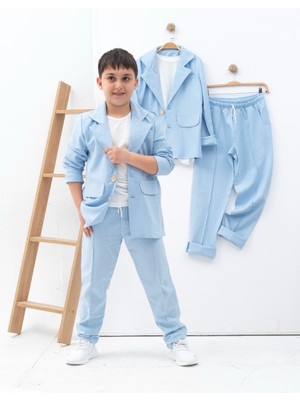 Zelhan Kids Erkek Çocuk Keten Takım Elbise