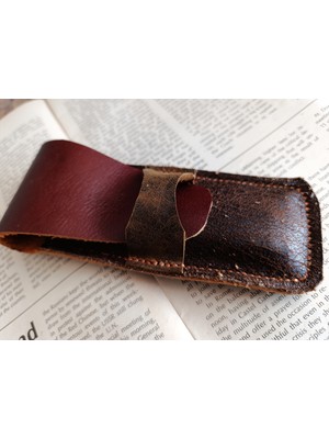 Crazy Hors Hakiki Deri El Emeği Özel Kalemleriniz Için Kalemlik Kalem Kutu 27 cm 6 cm W139