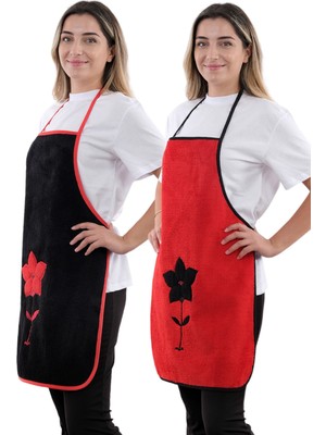 Wellsoft Ikili Paket Nakışlı Mutfak Önlüğü Sıvı Geçirmez Su Geçirmez Mutfak Önlüğü