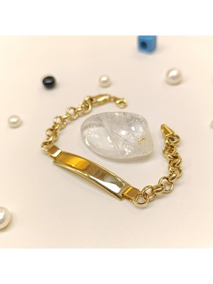 Isim Yazılabilir Çocuk Bileklik 14 Ayar Altın Hd Videolu