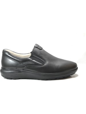 Dr. Comfort 10012 Siyah Hakiki Deri Ortopedik Erkek Şeker Ayakkabı