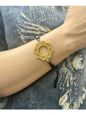 Çelikoğlu Kuyumculuk 22 Ayar Altın Kaplama Ceyrek Cerceveli Bileklik