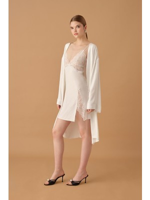 Pierre Cardin Ipek Saten Altılı Gelin Çeyiz Takımı - LX.25272 Ivory