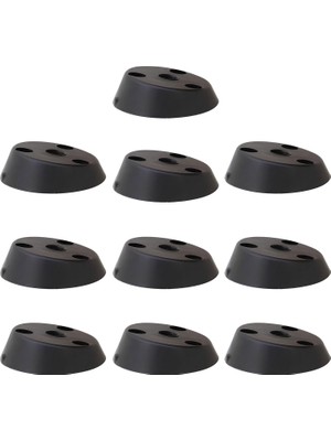 10 Adet Mobilya Masa Sehpa Ayağı Bağlantı Aparatı Açılı Dereceli Ayak Tabanı Siyah