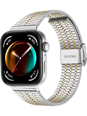 Huawei Watch Fit 4 & Watch Fit 4 Pro Uyumlu Kordon A+Kalite Metal Paslanmaz Ayarlanabilir Kordon