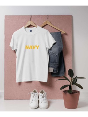 Bahriyeli Collection Oversize Navy / Donanma Yazılı T-Shirt