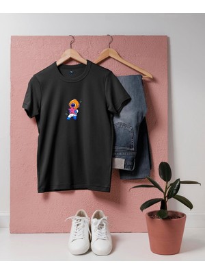 Bahriyeli Collection Oversize Deniz Yıldızı ve Mini Dalgıç Tasarım T-Shirt