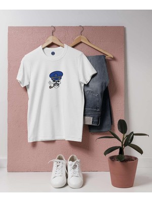 Bahriyeli Collection Oversize Denizci Kuru Kafa Tasarım T-Shirt