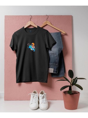Bahriyeli Collection Oversize Savaşçı Mini Dalgıç ve Denizatı Tasarım T-Shirt