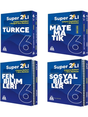 Örnek Akademi 6.sınıf Süper Ikili Türkçe Matematik Fen ve Sosyal Bilimler Seti 4 Kitap