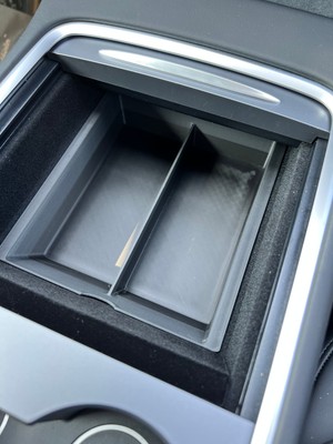 Iki Bölmeli Tesla Model Y Orta Konsol Düzenleyici Raf Çekmece
