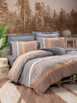 Cotton Box Toprak Tek Kişilik Nevresim Takımı Vertu Antrasit