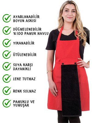 Sevilya Star 2li Set ayar askılı mutfak önlüğü