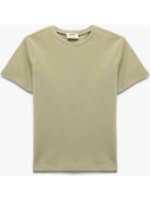 Koton Pamuklu Kısa Kollu Bisiklet Yaka Basic Tişört