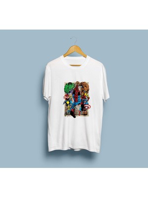 Bahriyeli Collection Oversize Marvel Poster T-Shirt