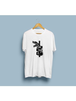 Bahriyeli Collection Oversize West Side Tabelaları Tasarımlı T-Shirt