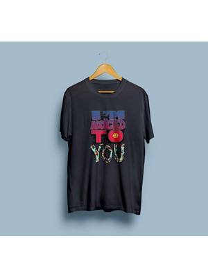 Bahriyeli Collection Oversize I'm Addicted To You Yazılı T-Shirt