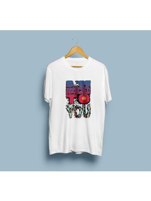 Bahriyeli Collection Oversize I'm Addicted To You Yazılı T-Shirt