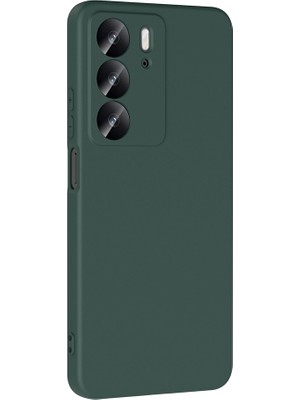 Adige Realme C75 Uyumlu Kılıf Lansman Içi Kadife Silikon Yeşil